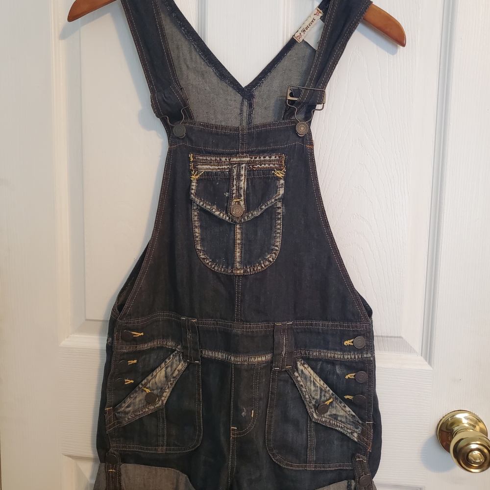 Forever 21 Dark Blue Denim Overalls
